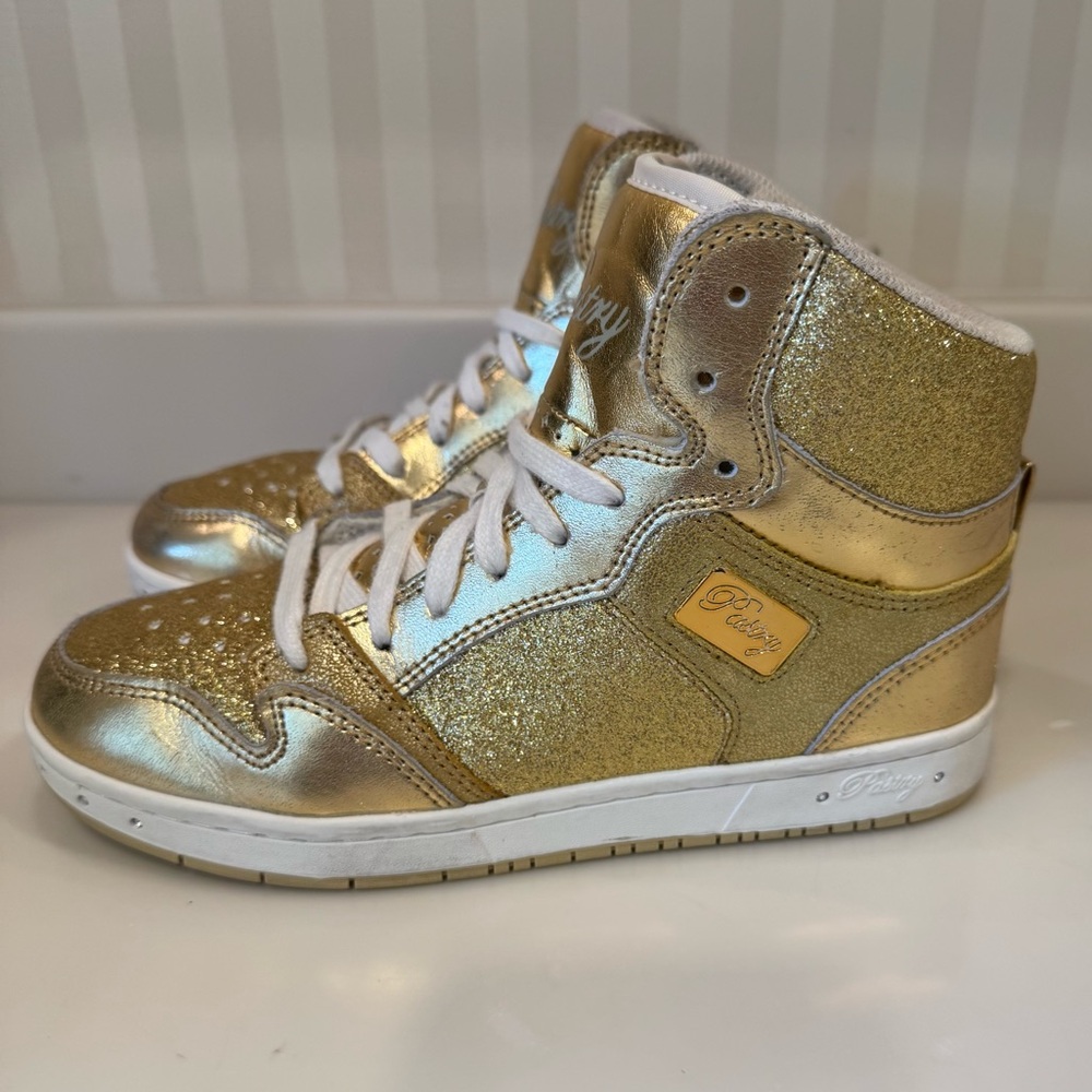Pastry Glam Pie Gold Glitter High-Top Sneaker And Dance Shoe - Picture 6 of 16
